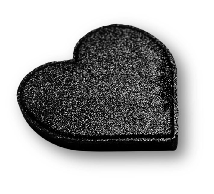 Black Glitter Heart Bossbomb